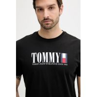 Ανδρικό T-shirt Μαύρο Tommy Jeans DM0DM21941-BDS