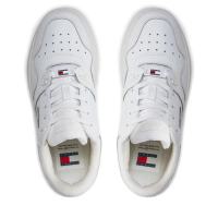 Γυναικεία Δερμάτινα Retro Basket Sneakers Λευκά Tommy Jeans EN0EN02506-YBS