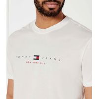 Ανδρικό T-shirt Λευκό Tommy Jeans DM0DM21911-YBL
