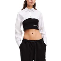 Γυναικείο Πουκάμισο Λευκό Karl Lagerfeld Jeans A3W11006-998 BLACK/WHITE