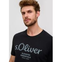 Ανδρικό T-shirt Μαύρο S.Oliver 2139909-99D1