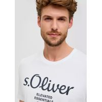 Ανδρικό T-shirt Λευκό S.Oliver 2139909-01D1