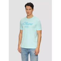Ανδρικό T-shirt Γαλάζιο S.Oliver 2139909-60D2