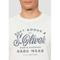 Ανδρικό T-Shirt Λευκό S.Oliver 2164753-01D1