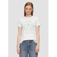 Γυναικείο T-shirt Λευκό S.Oliver 2165280-01D0