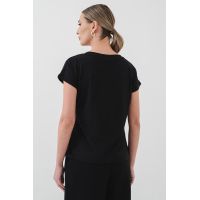 Γυναικείο T-shirt Μαύρο S.Oliver 2164088-99D0