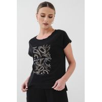 Γυναικείο T-shirt Μαύρο S.Oliver 2164088-99D0