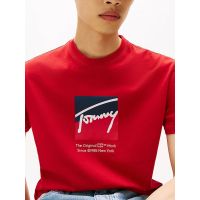 Ανδρικό T-shirt Κόκκινο Tommy Jeans DM0DM21940-XLE
