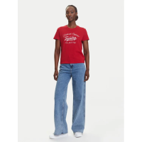 Γυναικείο T-shirt Κόκκινο Tommy Jeans DW0DW21404-XLE