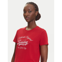 Γυναικείο T-shirt Κόκκινο Tommy Jeans DW0DW21404-XLE