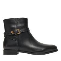 Γυναικείες Δερμάτινες Brooke Μπότες Μαύρες Ralph Lauren 802967768001-BLACK