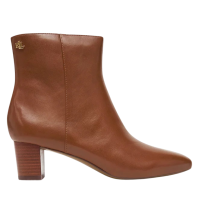 Γυναικείες Δερμάτινες Demi Μπότες Καφέ Ralph Lauren 802974503001-TAN