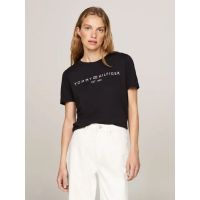 Γυναικείο Signature Logo T-shirt Μαύρο Tommy Hilfiger WW0WW40276-BDS