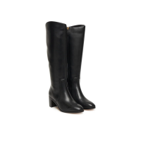 Γυναικείες Δερμάτινες Charly Μπότες Μαύρες Ralph Lauren 802967813001-BLACK