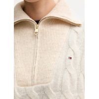 Γυναικείο Μάλλινο Πουλόβερ Μπεζ Tommy Hilfiger WW0WW46425-ADK