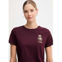 Γυναικείο TH Crest T-shirt Μπορντό Tommy Hilfiger WW0WW46153-XIH