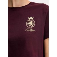 Γυναικείο TH Crest T-shirt Μπορντό Tommy Hilfiger WW0WW46153-XIH