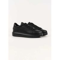 Ανδρικά Δερμάτινα Kapri Sneakers Μαύρα Karl Lagerfeld KL52543A-00X BLACK