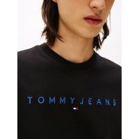 Ανδρικό T-shirt Μαύρο Tommy Jeans DM0DM20744-0GK