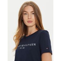 Γυναικείο Signature Logo T-shirt Navy Μπλε Tommy Hilfiger WW0WW40276-C1G