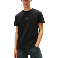 Ανδρικό Signature T-shirt Μαύρο Tommy Jeans DM0DM22138-BDS