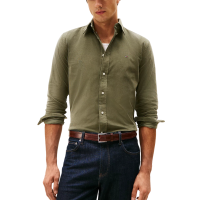 Ανδρικό Κοτλέ Πουκάμισο Χακί Tommy Hilfiger MW0MW40486-PLI