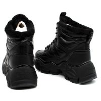 Γυναικεία Binary Snow Lace Up Μποτάκια Μαύρα Buffalo BUF1636010-BLACK