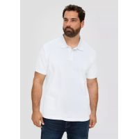 Ανδρικό Plus Size Polo Λευκό S.Oliver 2139798-0100