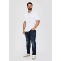 Ανδρικό Plus Size Polo Λευκό S.Oliver 2139798-0100