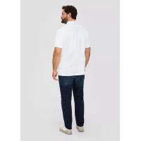 Ανδρικό Plus Size Polo Λευκό S.Oliver 2139798-0100