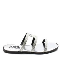 Γυναικεία KL Rhinestone Σανδάλια Ασημί Karl Lagerfeld KL87405-GSL HEAVY GLITTER
