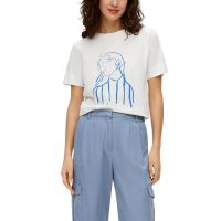 Γυναικείο T-Shirt Λευκό S.Oliver 2144447-02D0