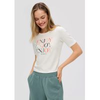 Γυναικείο T-Shirt Λευκό S.Oliver 2145266-02D0