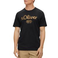 Ανδρικό T-shirt Μαύρο S.Oliver 2141458-99D2