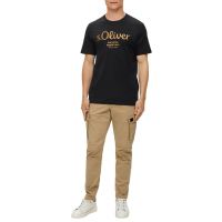 Ανδρικό T-shirt Μαύρο S.Oliver 2141458-99D2
