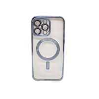 Magsafe Back Cover Σιλικόνης Διάφανο/Γαλάζιο (iPhone 14 Pro Max)
