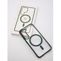 Magsafe Back Cover Σιλικόνης Διάφανο-Πράσινο (Galaxy S23)