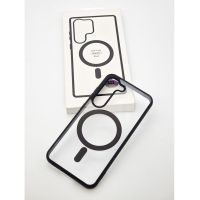 Magsafe Back Cover Σιλικόνης Διάφανο-Μαύρο (Galaxy S24)