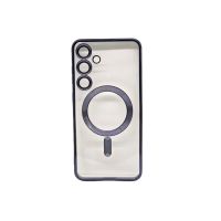 Magsafe Back Cover Σιλικόνης Διάφανο/Μαύρο (Galaxy S24 Plus)