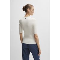 Γυναικεία Famistosa Πλεκτή Μπλούζα Εκρού Boss 50493911-118