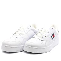 Ανδρικά Δερμάτινα Retro Basket Sneakers Λευκά Tommy Jeans EM0EM01395-YBR
