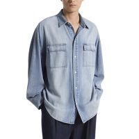 Unisex Oversized Τζιν Πουκάμισο Γαλάζιο Michael Kors UF4409W1KQ-918