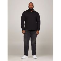 Ανδρικό Plus Size 1985 Μακρυμάνικο Polo Μαύρο Tommy Hilfiger MW0MW34102-BDS