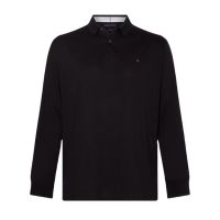 Ανδρικό Plus Size 1985 Μακρυμάνικο Polo Μαύρο Tommy Hilfiger MW0MW34102-BDS