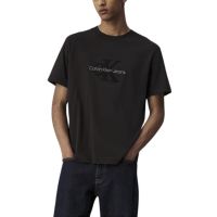Ανδρικό Chenille Monologo T-shirt Μαύρο Calvin Klein J30J326158-BEH