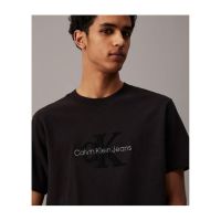 Ανδρικό Chenille Monologo T-shirt Μαύρο Calvin Klein J30J326158-BEH