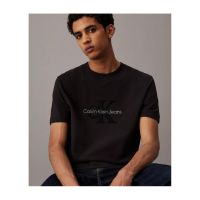 Ανδρικό Chenille Monologo T-shirt Μαύρο Calvin Klein J30J326158-BEH