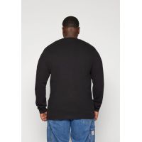 Ανδρικό Plus Size Waffle Μακρυμάνικο T-shirt Μαύρο Calvin Klein J30J327395-BEH