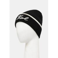 Γυναικείο K/Signature Σκουφάκι Μαύρο Karl Lagerfeld 246W3412-A998 BLK/WHT