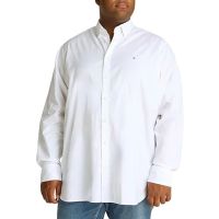 Ανδρικό Plus Size TH Flex Πουκάμισο Λευκό Tommy Hilfiger MW0MW35095-YBR